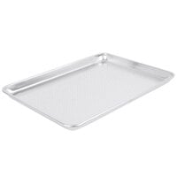 Choice Half Size 13 x 18 19 Gauge Wire in Rim Aluminum Bun / Sheet Pan