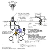 T&S EC-3104-TMV Deck Mounted ChekPoint Faucet with 4 inch Spout and Thermostatic Mixing Valve