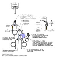 T&S EC-3104-LF22 Deck Mounted ChekPoint Faucet with 4 inch Spout and Mechanical Mixing Valve