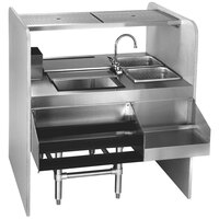 Eagle Group CS42-32L Spec-Bar 42 inch Stainless Steel Cocktail Station with Ice Bin on Left