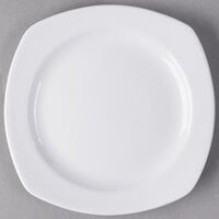 Libbey 905356977 Slenda 7 1/4" Square Royal Rideau White Porcelain Plate - 36/Case