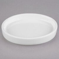 Syracuse China 905356916 Slenda 1.5 oz. Royal Rideau White Stacking Porcelain Oval Bowl - 36/Case