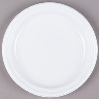 Dart 7PWF 7" White Famous Service Impact Plastic Plate - 1000/Case