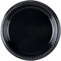 Solo PS95E-0099 9 inch Black Premium Party Plastic Plate - 500/Case