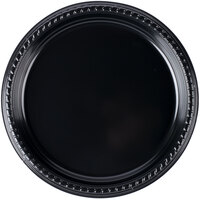 Solo PS15E-0099 10 1/4 inch Black Premium Party Plastic Plate - 500/Case