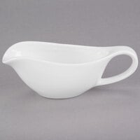 Libbey 905356905 Slenda 3 oz. Royal Rideau White Porcelain Sauce Boat - 12/Case