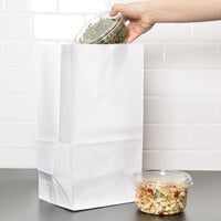 Duro 25 lb. Tall White Paper Bag - 500/Bundle
