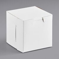 4 inch x 4 inch x 4 inch White Cupcake / Bakery Box - 200/Case