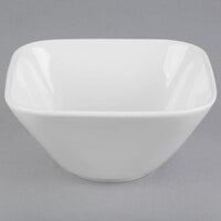 Syracuse China 905356111 Slenda 10 oz. Royal Rideau White Square Porcelain Bowl - 24/Case
