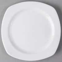 Libbey 905356978 Slenda 6 1/4" Square Royal Rideau White Porcelain Plate - 36/Case