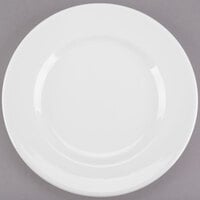 Libbey 905356306 Slenda 7 3/8" Round Royal Rideau White Wide Rim Footed Porcelain Plate - 36/Case