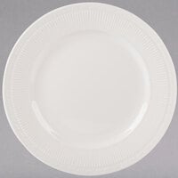 Tuxton HEA-110 Hampshire 11 inch Eggshell Embossed China Plate   - 12/Case