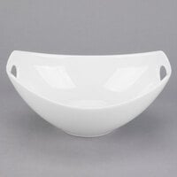 Syracuse China 905356410 Slenda Practica 30 oz. Royal Rideau White Porcelain Bowl with Handles - 12/Case