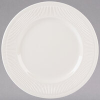 Tuxton HEA-103 Hampshire 10 1/4 inch Eggshell Embossed China Plate - 12/Case
