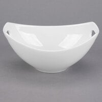 Syracuse China 905356409 Slenda Practica 13 oz. Royal Rideau White Porcelain Bowl with Handles - 12/Case