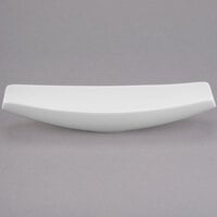 Syracuse China 905356910 Slenda 9 3/4" x 3" Royal Rideau White Porcelain Canoe Plate - 12/Case
