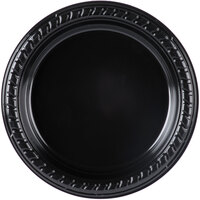Solo P65E-0099 6 inch Black Premium Party Plastic Plate - 1000/Case