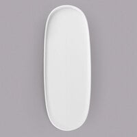 Syracuse China 905356423 Slenda Verve 15 1/8" x 5 3/4" Royal Rideau White Porcelain Tray - 12/Case