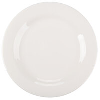Reserve by Libbey 950041313 Cafe Royal 9 3/4" Royal Rideau White Medium Rim Porcelain Plate - 12/Case