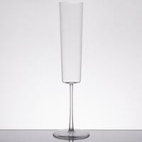Fineline Renaissance 2807 7 oz. Clear Plastic 1-Piece Champagne Flute - 6/Pack