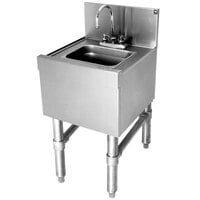 Eagle Group HS12-19 Spec-Bar 20 Gauge Stainless Steel Hand Sink with Deck Mount Faucet - 12 inch x 19 inch