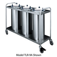 APW Wyott HTL3-9 Trendline Mobile Heated Three Tube Dish Dispenser for 8 1/4 inch to 9 1/8 inch Dishes - 208/240V