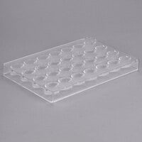 Matfer Bourgeat 380158 Polycarbonate 28 Compartment Ribbed Oval Sweets Chocolate Mold