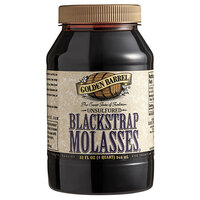 Golden Barrel 1 Qt. Sulfur-Free Blackstrap Molasses - 12/Case
