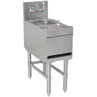Eagle Group HSD12-24 Spec-Bar 20 Gauge Stainless Steel Hand Sink with Soap Dispenser, Paper Towel Dispenser, and Wall Mount Faucet - 12 inch x 24 inch