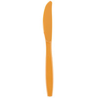 Creative Converting 323398 7 1/2" Pumpkin Spice Orange Heavy Weight Plastic Knife - 288/Case