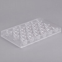 Matfer Bourgeat 380169 Polycarbonate 28 Compartment Mini Christmas Trees Chocolate Mold