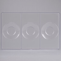 Matfer Bourgeat 380254 Polycarbonate 3 Compartment Saucers Chocolate Mold