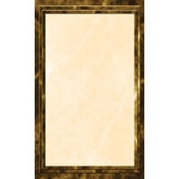 Choice 8 1/2" x 11" Brown Menu Paper - Marble Border - 100/Pack