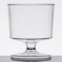 WNA Comet CCW2240 Classicware 2 oz. 1-Piece Clear Plastic Pedestal Wine Cup - 10/Pack