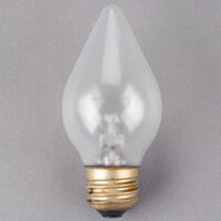 Satco S4535 60 Watt Clear Shatterproof Finish Decorative Incandescent Rough Service Light Bulb - 120V (C15)