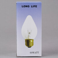 Satco S4536 60 Watt Clear Shatterproof Finish Decorative Incandescent Rough Service Light Bulb - 240V (C15)