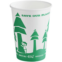 EcoChoice 32 oz. Compostable Paper Food Cup with Tree Design - 500/Case