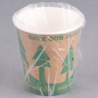 EcoChoice 10 oz. Kraft Compostable Individually Wrapped Paper Hot Cup - 480/Case