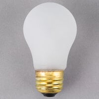 Satco S4880 25 Watt Frosted Shatterproof Finish Incandescent Rough Service Light Bulb - 130V (A15)