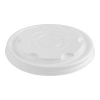 EcoChoice 8 oz. PLA Compostable Plastic Food Cup Vented Lid - 25/Pack