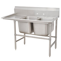 Advance Tabco 94-62-36-24 Spec Line Two Compartment Pot Sink with One Drainboard - 68 inch - Left Drainboard