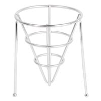 Clipper Mill by GET 4-83888 5 inch Stainless Steel Stackable Cone Basket