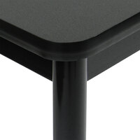 Correll 24 inch x 72 inch Black Granite Library Table - 29 inch Height