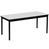 Correll 24 inch x 72 inch Gray Granite Library Table - 29 inch Height