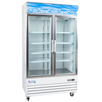 Avantco GDC-40-HC 48 inch White Swing Glass Door Merchandiser Refrigerator with LED Lighting
