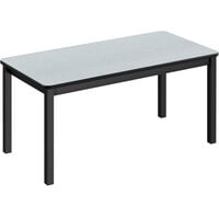 Correll 30" x 72" Gray Granite Library Table - 29" Height