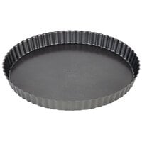Wilton 191002759 Excelle Elite 11 inch x 1 1/8 inch Fluted Non-Stick Tart / Quiche Pan with Removable Bottom