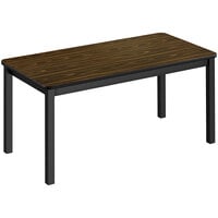 Correll 30" x 48" Walnut Library Table - 29" Height