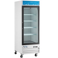 Avantco GDC-23-HC 28 3/8 inch White Swing Glass Door Merchandiser Refrigerator with LED Lighting