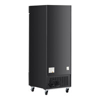 Avantco GDC-23-HC 28 3/8 inch Black Swing Glass Door Merchandiser Refrigerator with LED Lighting